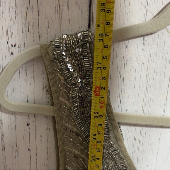 Adrianna Papell Gold Sequin Midi dress size 8 - Picture 11 of 14